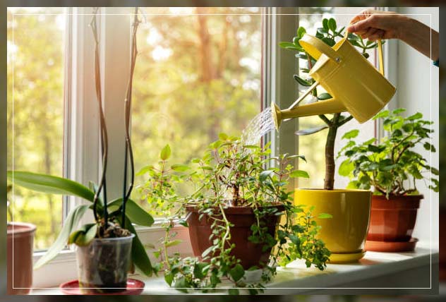 watering indoors