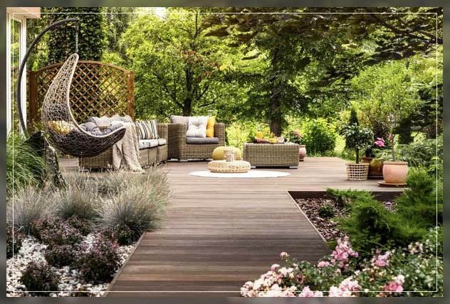 looking at private house gardens